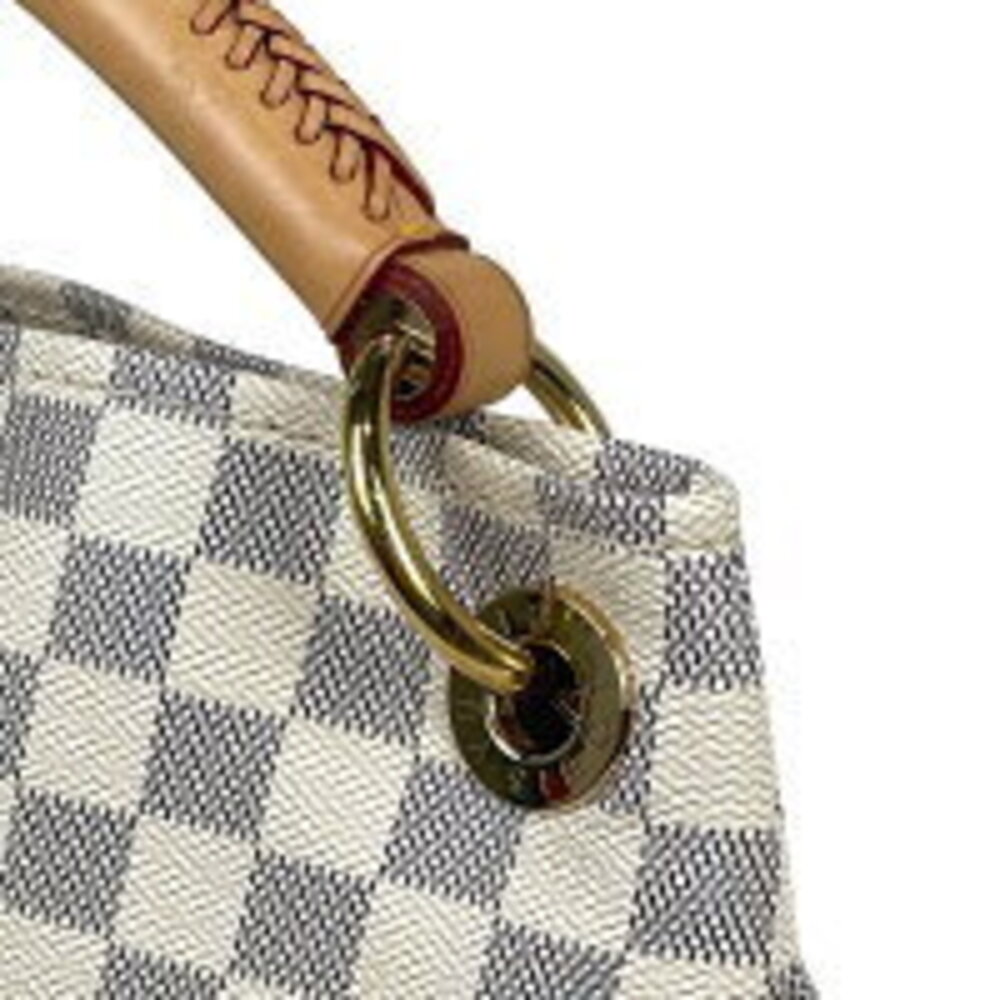 Louis Vuitton Leather Bag White Damier Shoulder Artsy Azur - Picture 4 of 9
